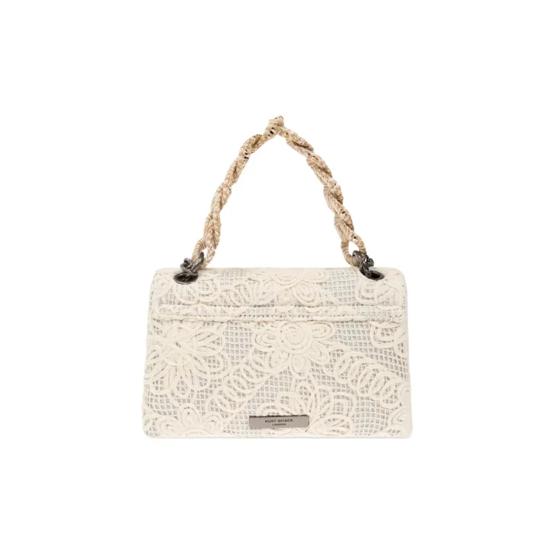 Kurt Geiger London Kensington Fabric Handbag Medium Size Women's White-2