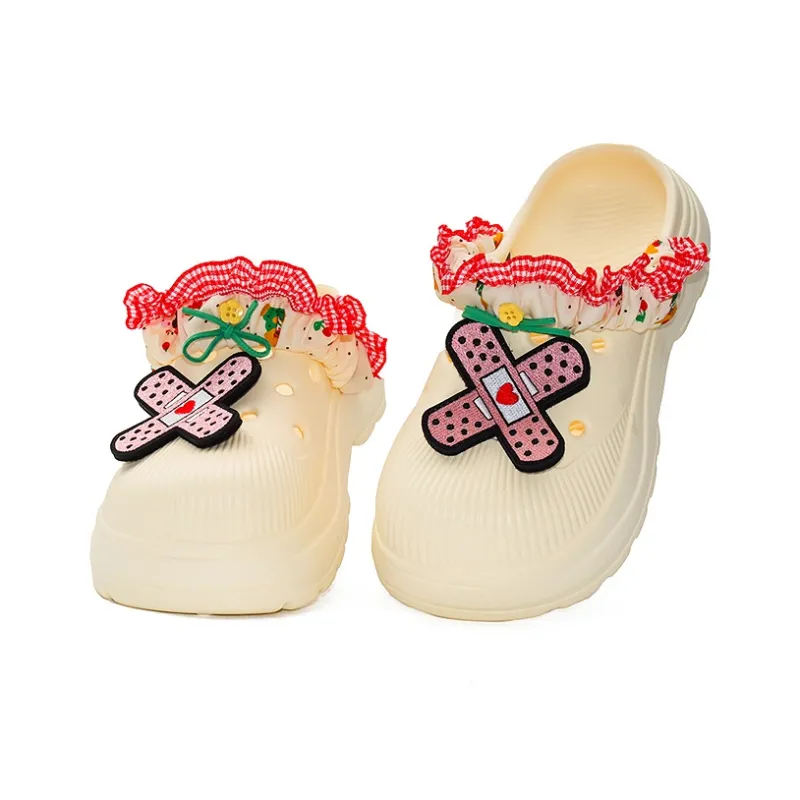 Bandage Princess Style Trendy Cave Shoes Women's Ecru Adjustable-13