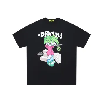 DNBH Loose Fit Pullover Heavyweight Crew Neck Short-Sleeved T-Shirts Unisex