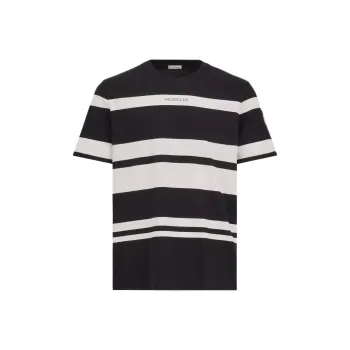 Moncler Logo Printed Striped T Shirt