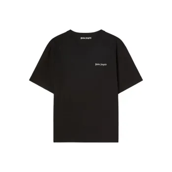 PALM ANGELS Logo Embroidered Crewneck T Shirt