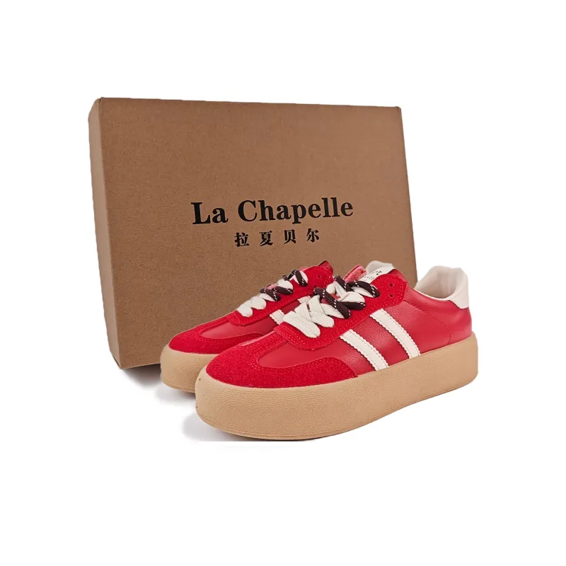 La Chapelle Campus White Sneakers Cushioning Lightweight Low-Top Skateboard Shoes Women's-12