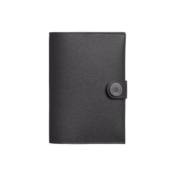 HERMES R.M.S Evercolor Leather Passport Holder Men's Slate Gray