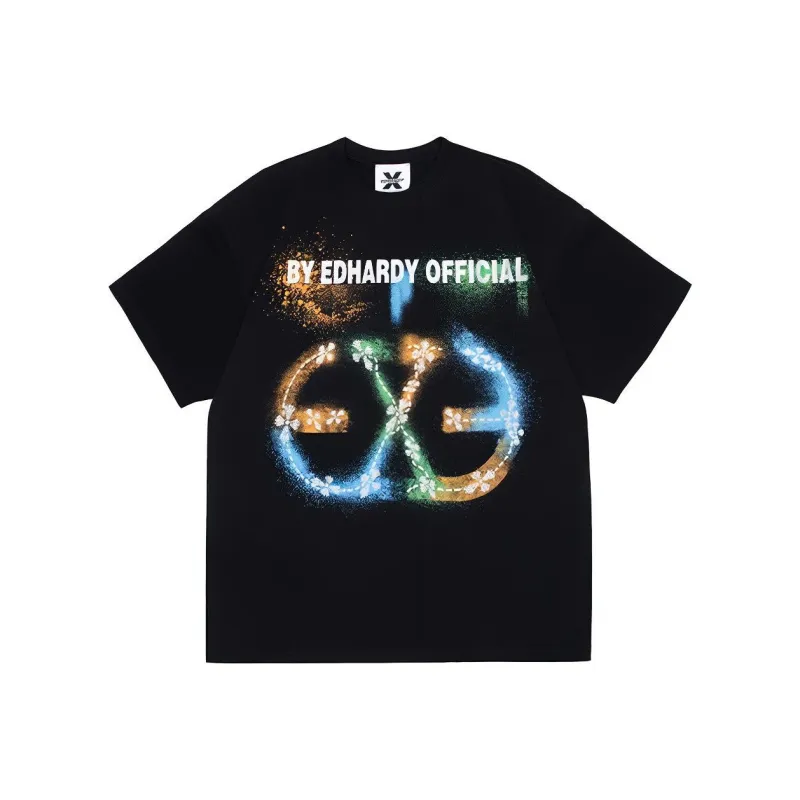 ED HARDY X T Shirts Unisex Black-0