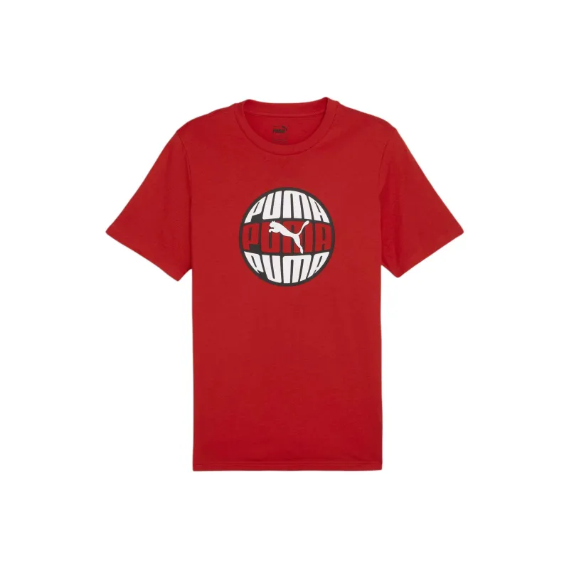 PUMA GRAPHICS T Shirts Men Red-0