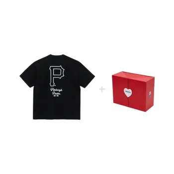 New Era MLB SS24 Pittsburgh Pirates, Logo Crew Neck Short Sleeved T Shirts, Black Unisex