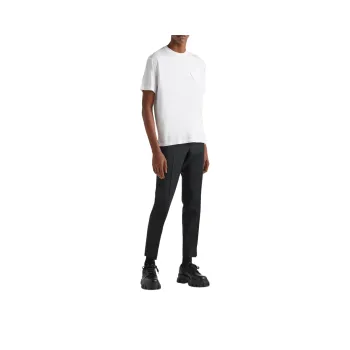 PRADA Triangle logo Cotton T shirt