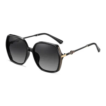 PRETTYALLUSION PC Metal Irregular Shape Sunglasses Women's