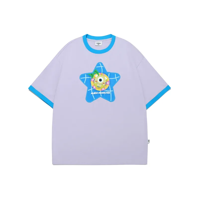 Guuka Short Sleeved T Shirts Unisex Light Purple-0