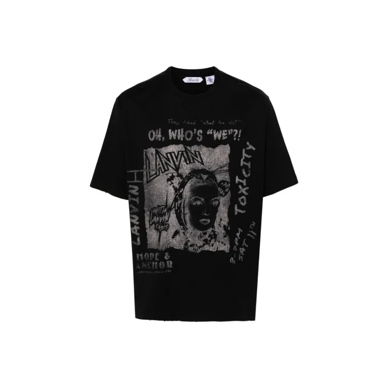 Lanvin x Future Graphic SS24 T Shirt Men's Black-0