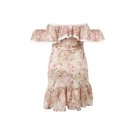 Udon House Sleeveless Dress Women's Pink Floral Dress-1