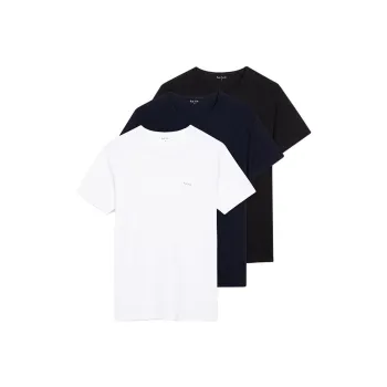 Paul Smith T Shirts Men 3 Pack Black+White+Navy Blue