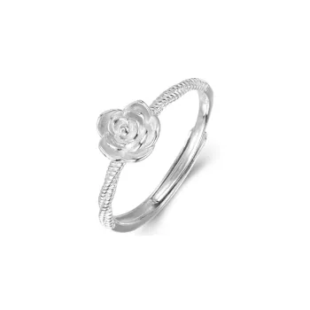Old Qingyun Silver Building 999 Fine Silver Rings Women's