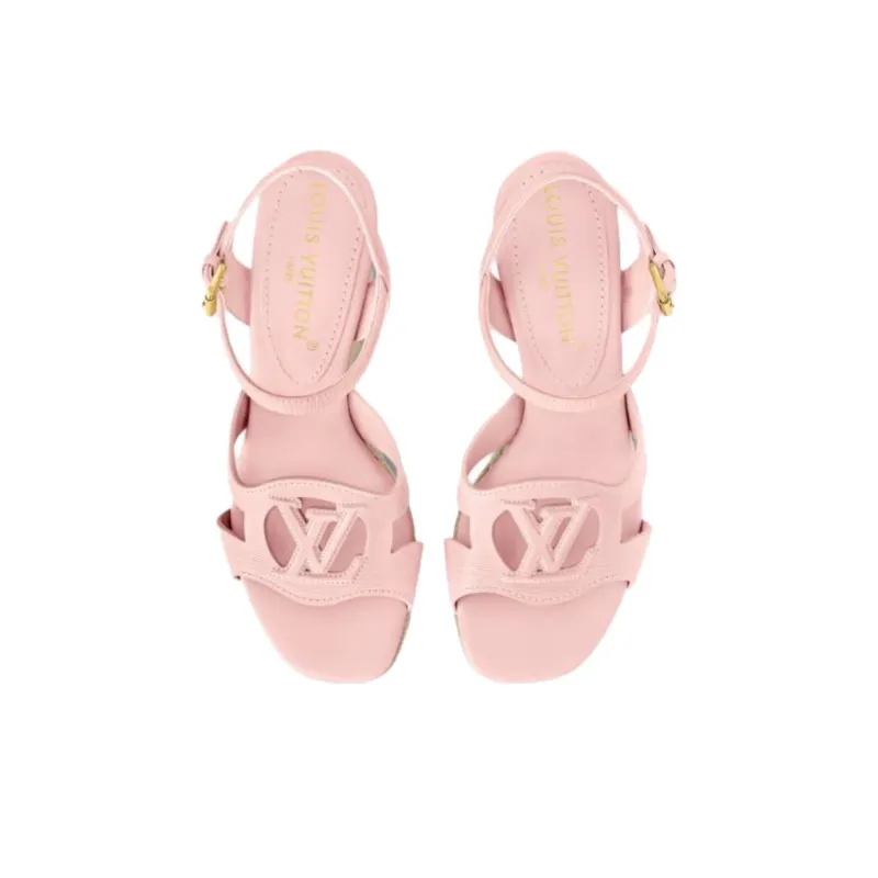 LOUIS VUITTON Isola Strap Sandals 8.5cm Women's Pink-3