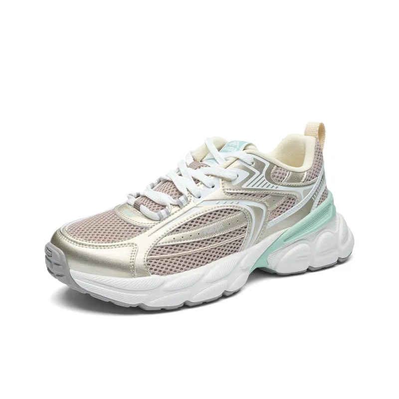 Kappa Anti Slip Wear Resistant Low Top Running Shoes Unisex Brown Gold-2
