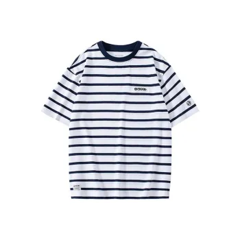 OUTDOOR PRODUCTS T Shirts Unisex Marine Blue Stripe