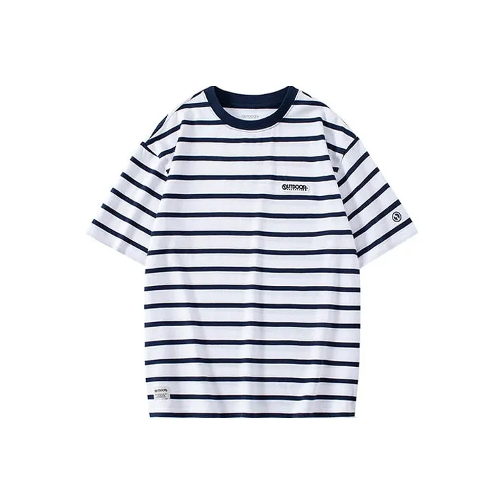 OUTDOOR PRODUCTS T Shirts Unisex Marine Blue Stripe-0
