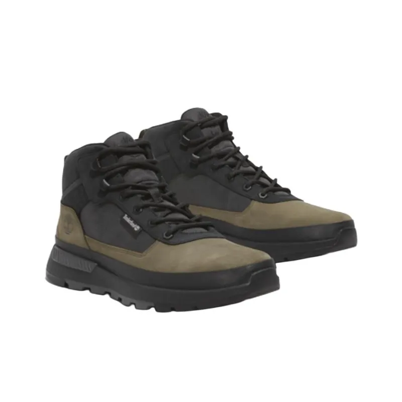 Timberland Field Trekker Anti Slip Wear Resistant Mid Top Casual Shoes Men's Green Black-3