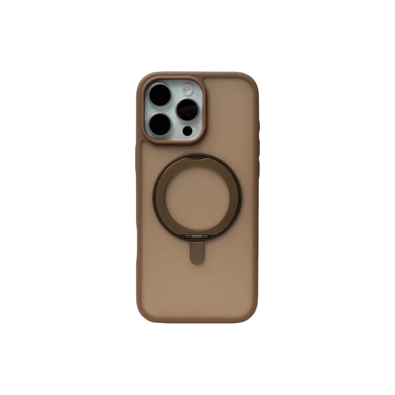 PENGKEXING PC Material 360° Pivot Shell Matte Magnetic Phone Cases Compatible With IPhone 16 Pro Max/15/14/13-4