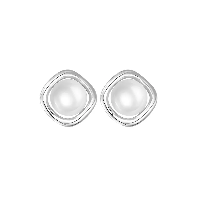 Andaozi Pearl Stud Earrings Women's-0