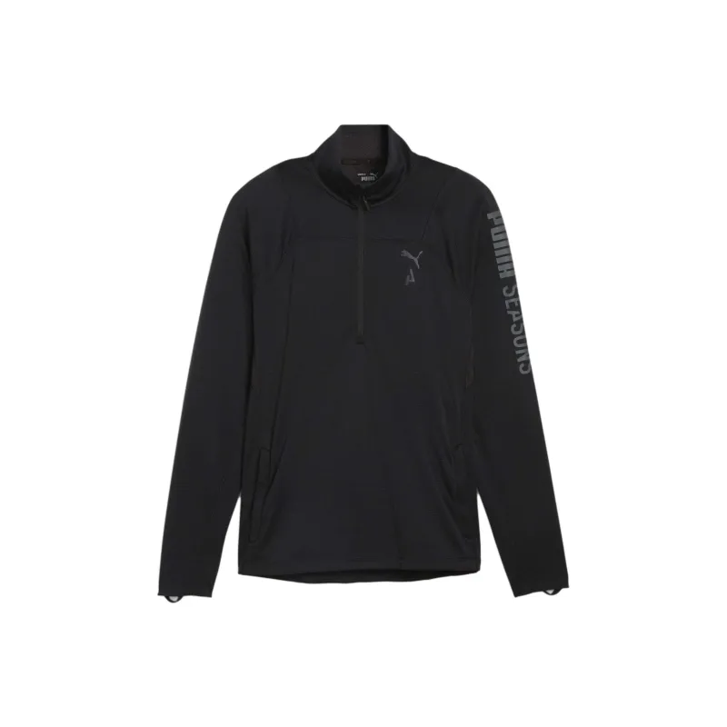 PUMA SEASONS Long Sleeve Men's Running Shirt T-Shirt Men's Black-0