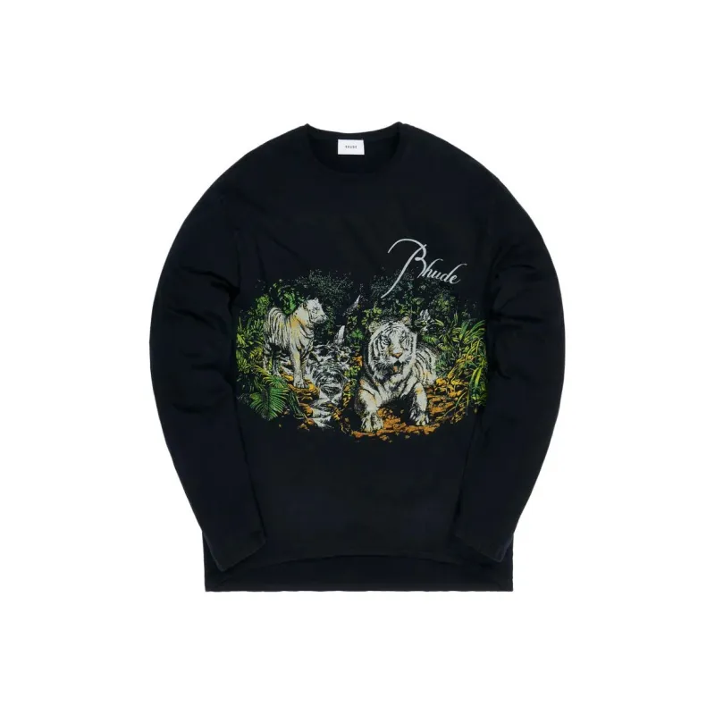 RHUDE Tiger Long Sleeve T Shirt-0