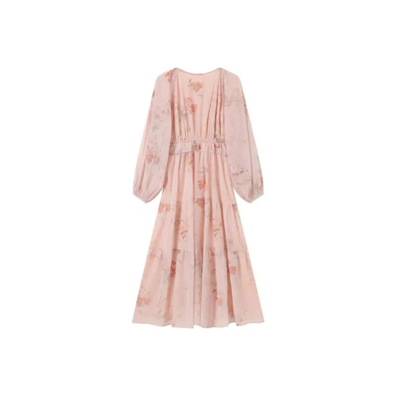 Incolore Long Sleeved Dresses Women's Pink Dress-1