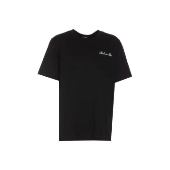 BALMAIN Logo embroidered Cotton T shirt