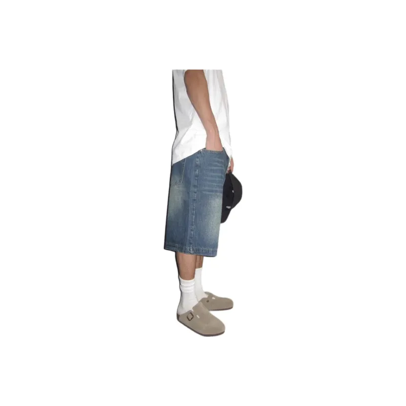 KVIV Denim Shorts Unisex Vintage Blue -4