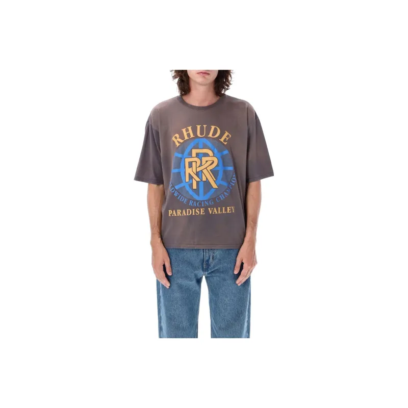 RHUDE T-Shirts Men Vintage Gray-0