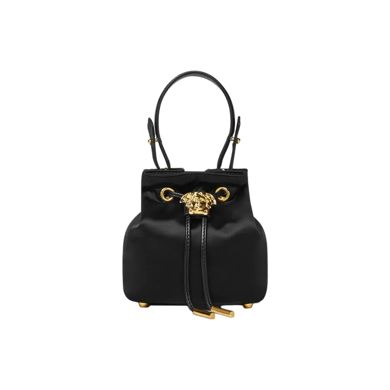 FANSIZHE Lambskin Bucket Bag, Shoulder Bag, Crossbody Bag, Handbag Women's Black-0