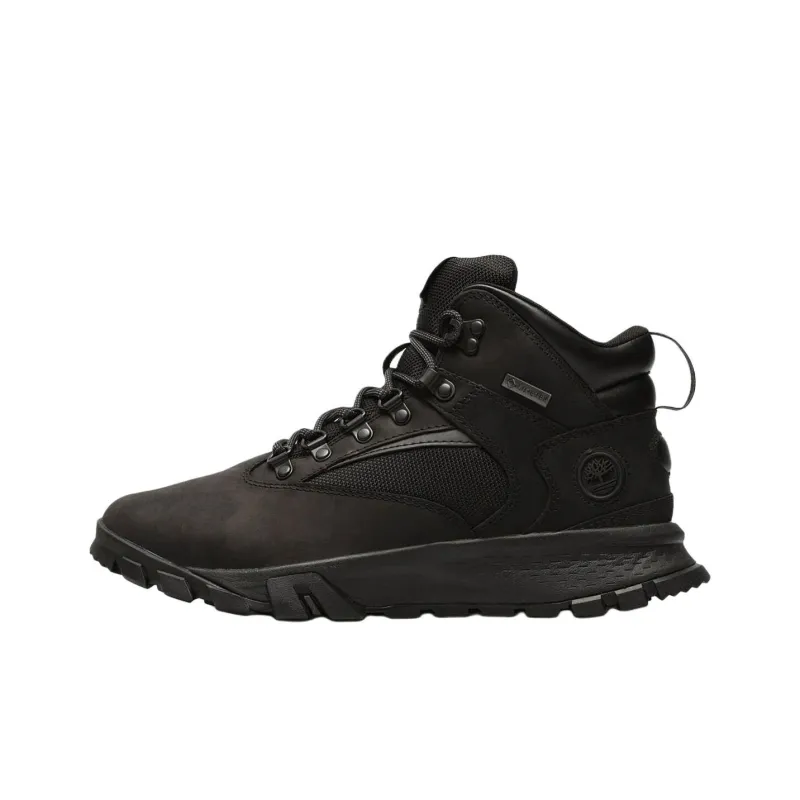 Timberland Mount Lincoln Anti Slip Wear Resistant Mid Top Hiking Shoes Men's Black-0