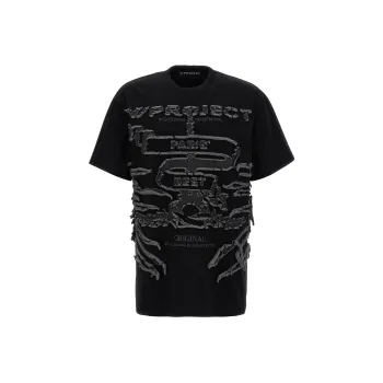 Y/Project Distresse Detailed Crewneck T Shirt