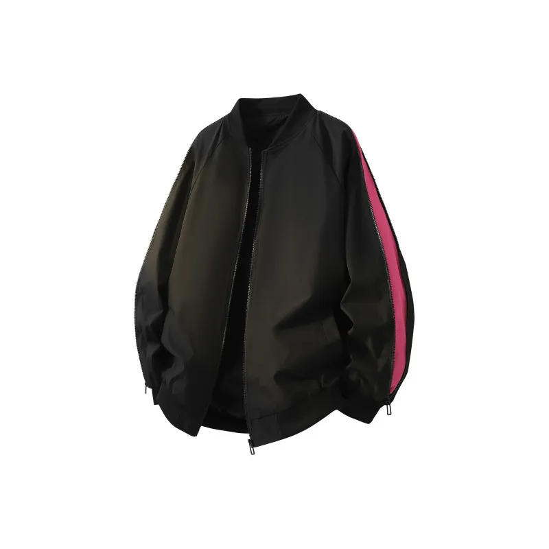 Magmode Baseball Jacket Unisex Black & Neon Green-3
