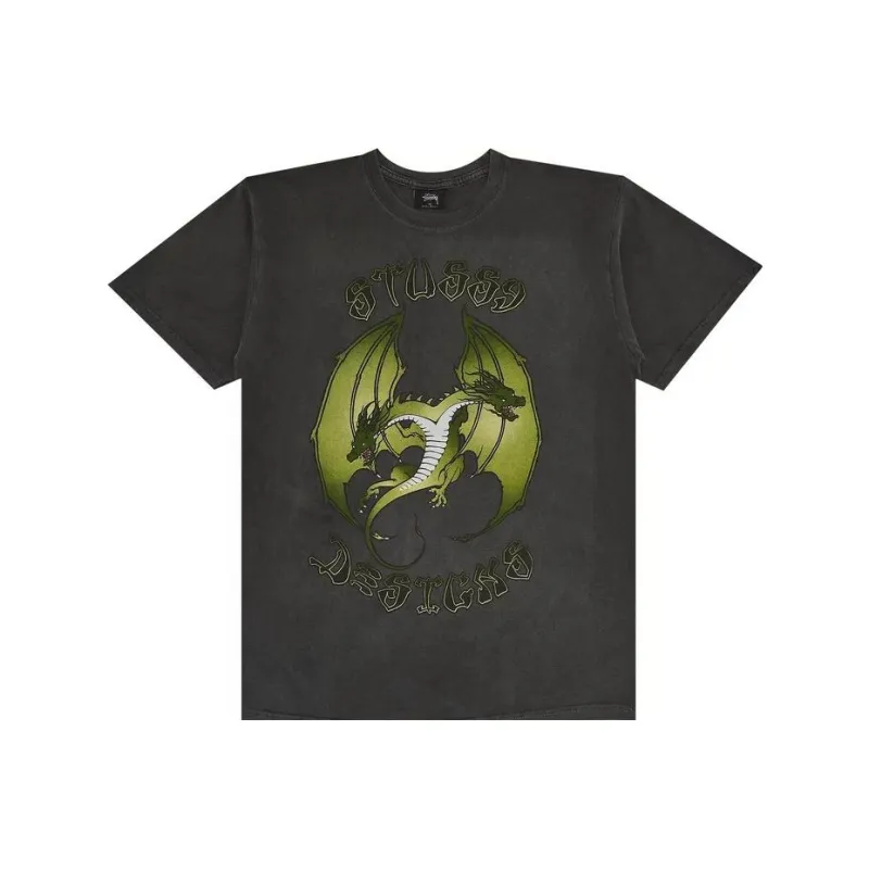 Stussy Double Dragon Pigment Dyed Tee-0