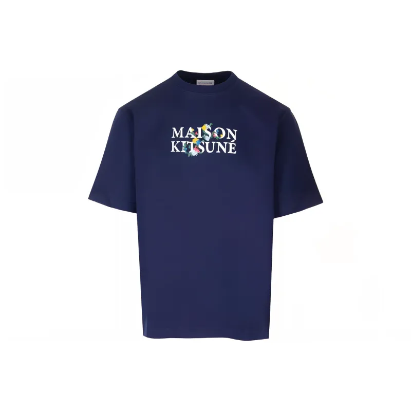 Maison Kitsune Logo Printed Crewneck T Shirt-0