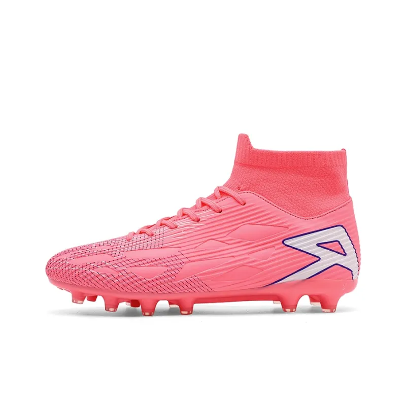 QIUTEXIONG FG Rubber Long Studs TF Rubber Broken Studs Soft Ground Firm Ground Slip Resistant Soccer Shoes Unisex-42