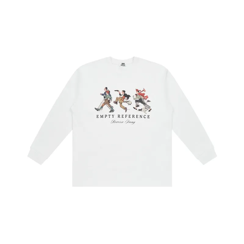 EMPTY REFERENCE Long Sleeved T Shirt Unisex White-0