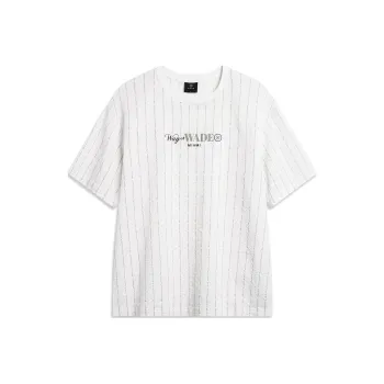 LiNing Drop Shoulder Sleeve T Shirt Men's Standard White All Over Print