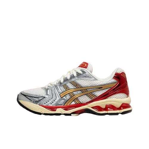 Sneaker Politics x Asics Gel Kayano 14 Anti Slip Wear Resistant Low Top Running Shoes Unisex White Silver