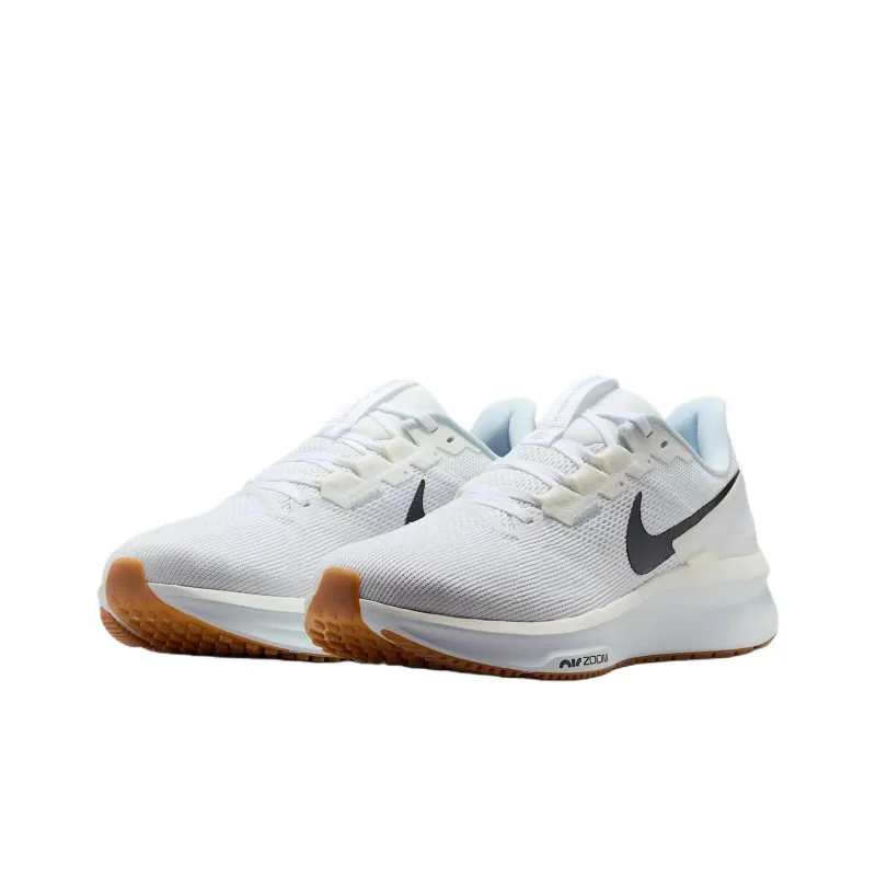 Nike Zoom Structure 25 Anti Slip Wear Resistant Low Top Casual Running Shoes Men's White-1