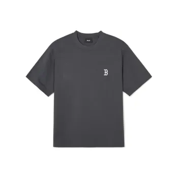MLB SS24 Set in Sleeve T Shirt Unisex Charcoal Gray