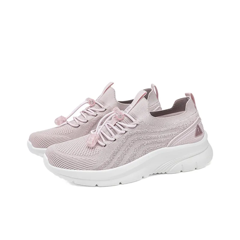 ZULIZ Sports Elderly Shoes Casual Shoes Women's Low Top Black/Pink-7