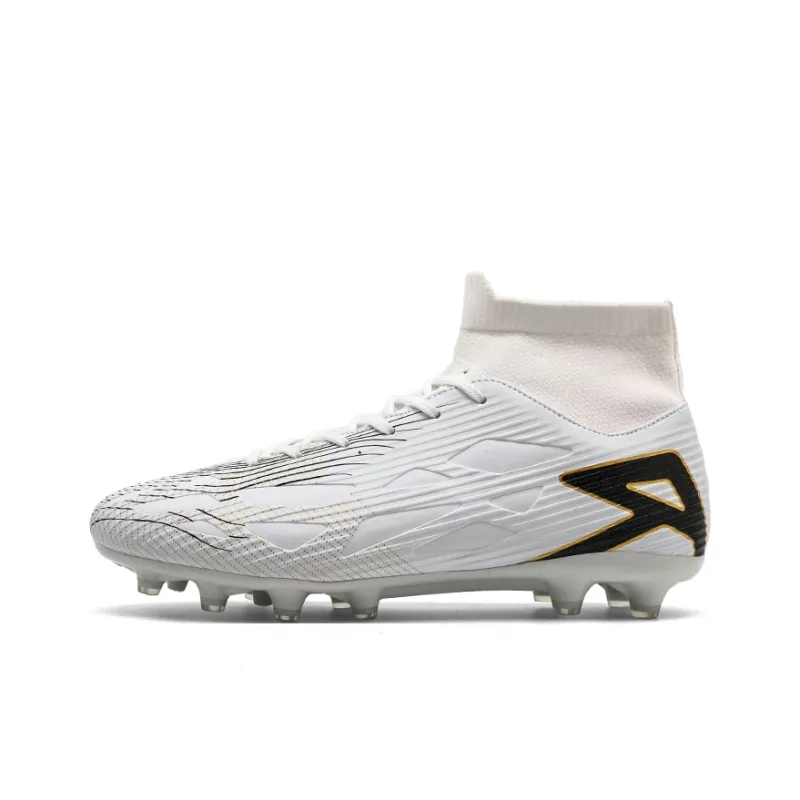 QIUTEXIONG FG Rubber Long Studs TF Rubber Broken Studs Soft Ground Firm Ground Slip Resistant Soccer Shoes Unisex-35