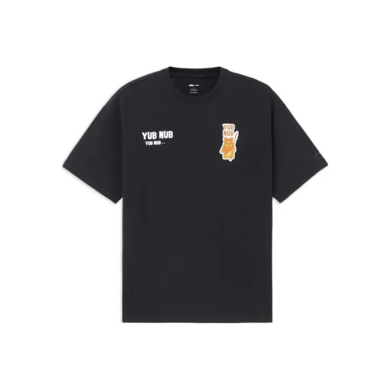 LiNing x XINGQIUDAZHAN LIANMINGKUAN Sports Life Collection T Shirt Men's Black-0