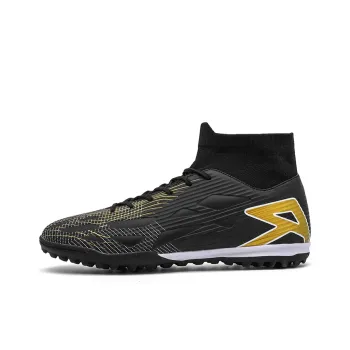 QIUTEXIONG FG Rubber Long Studs TF Rubber Broken Studs Soft Ground Firm Ground Slip Resistant Soccer Shoes Unisex