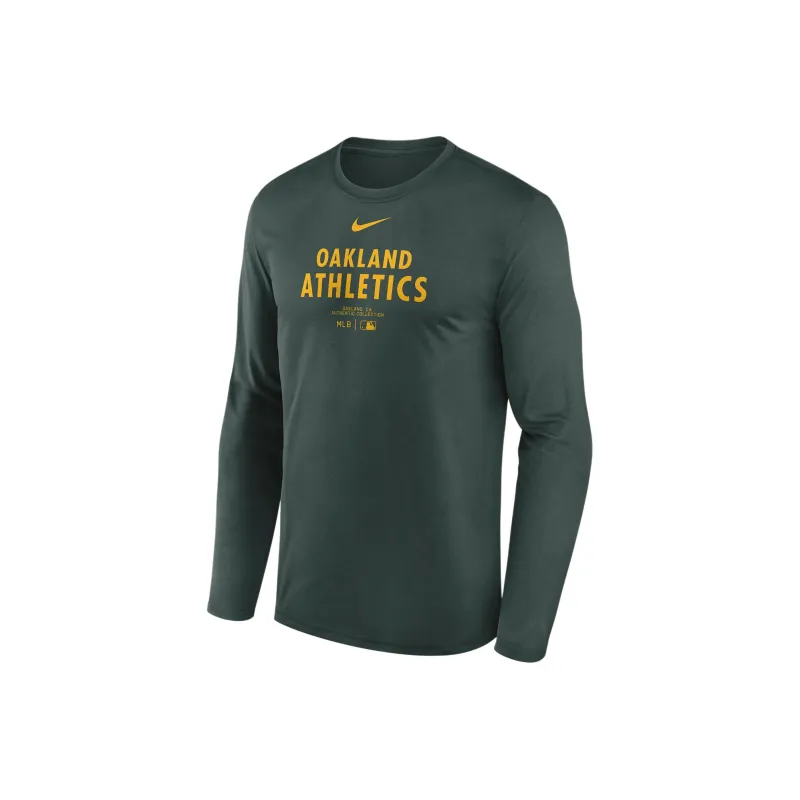 Nike Oakland Athletics Authentic Collection Practice T-Shirt Men's Hunter Green-0
