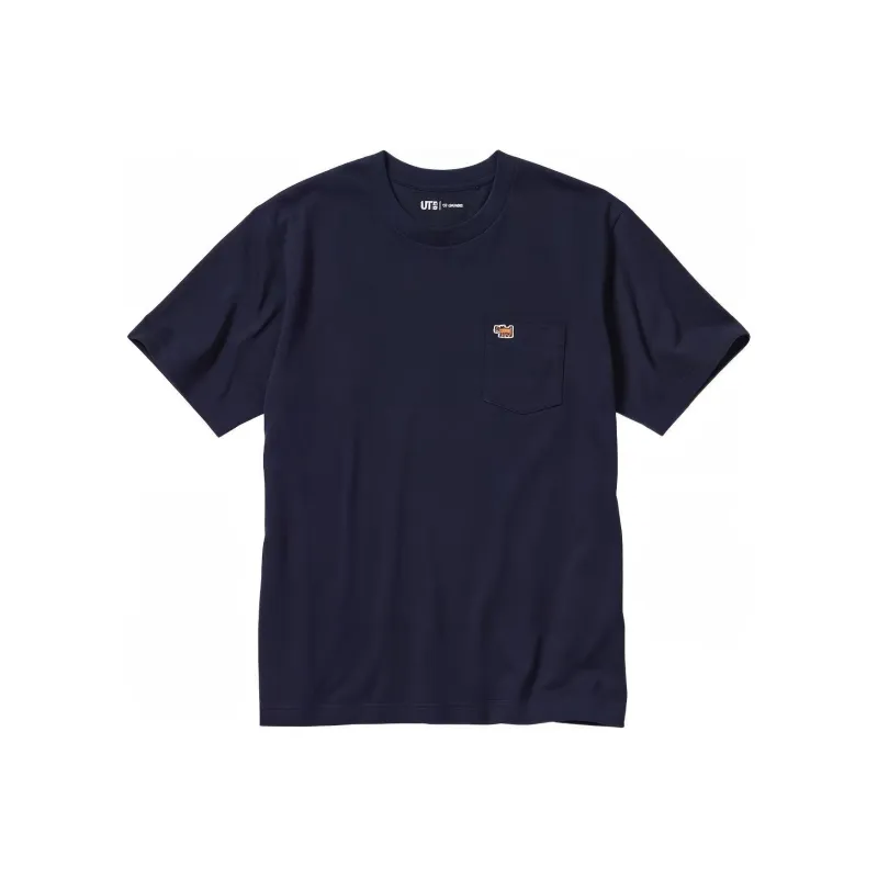UNIQLO T Shirt Unisex Navy Blue-0