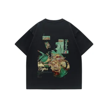 AMBER LIGHT American Letter Printed Unisex T shirt