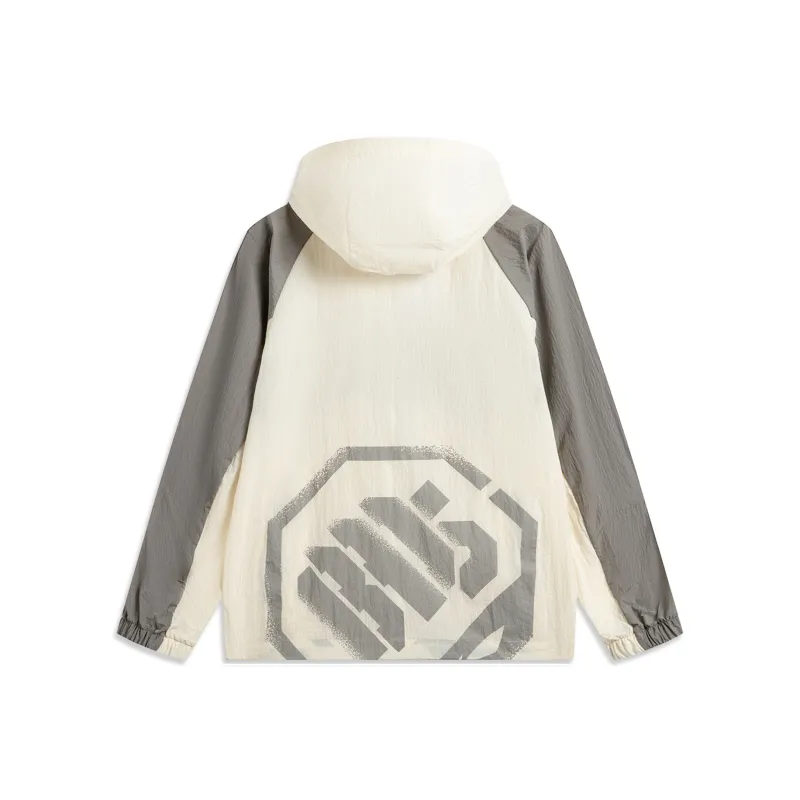LiNing Basketball Collection Jackets Coats Men's Ivory/Iron Asphalt Gray-1